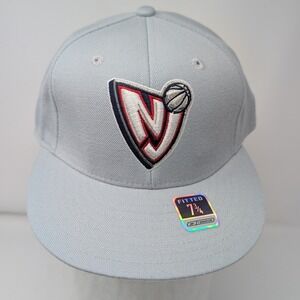 Reebok NWT New Jersey Nets NBA Gray Wool Fitted Hat Cap Size 7 3/4